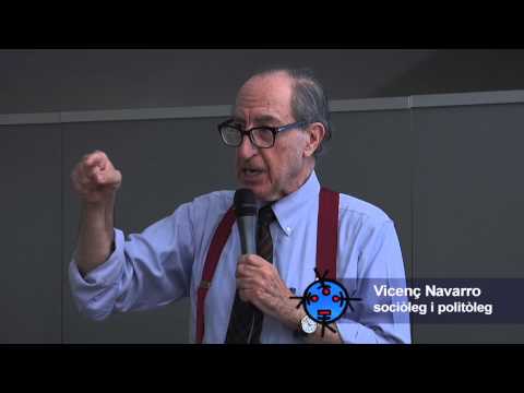 Vicenç Navarro assegura que ·la política fiscal és un dels principals problemes de la situació actual·. I descriu els símptomes de la crisi: disminució dels salaris i la feina, de la protecció social, de la despesa pública social, dels drets laborals i socials en contraposició a un augment de l·atur. També recalca que els de dalt, les elits, l·1%, ·eviten parlar de classes socials per intentar eludir l·existent lluita de classes· i que ·Espanya (i Catalunya) necessiten una transició cap a una democràcia real·.