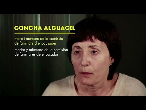 Concha Alguacil, mare i membre de la comissió de familiars d'encausades.
<br/>
<br/>Més informació a: <a href='http://encausadesparlament.­wordpress.com' target='_blank'>http://encausadesparlament.­wordpress.com</a>
<br/>
<br/>Les 20 persones encausades per la manifestació convocada el 15 de juny de 2011 al Parlament per aturar els pressupostos de les retallades seran jutjades a l'Audiència Nacional espanyola del 30 de març al 4 d'abril de 2014.
<br/>
<br/>El #15J totes érem al Parlament, les nostres companyes no estan soles!<br/>