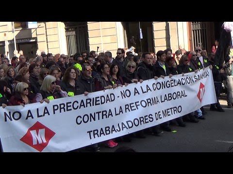 Manifestació Vaga metro Barcelona 02/02/2016